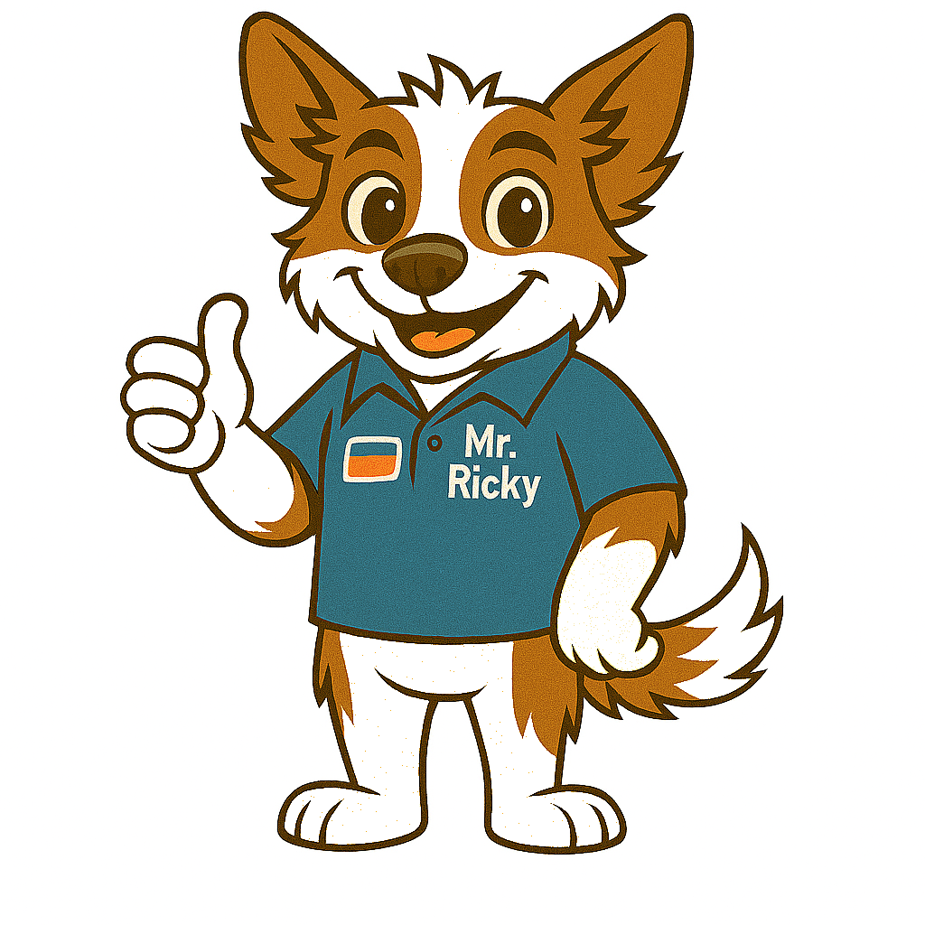 Mr Ricky Mascot thumbs up